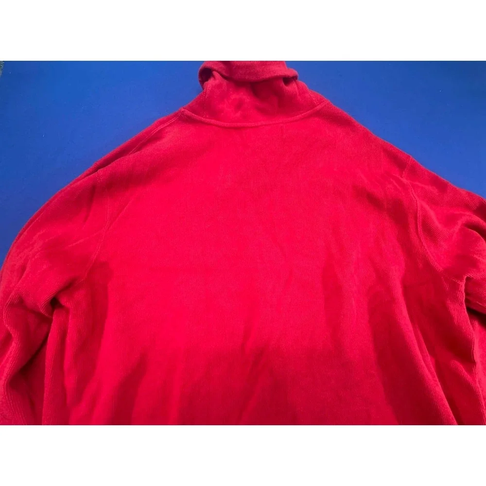 Polo Ralph Lauren shawl Collar Knit Sweater Pullover Red Size XXL 2XL Cotton‎